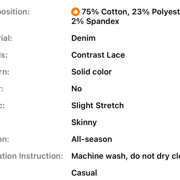 XXL-Women's Skinny Fit Hollow Out Lace Contrast Jeans - Picture 9 of 9